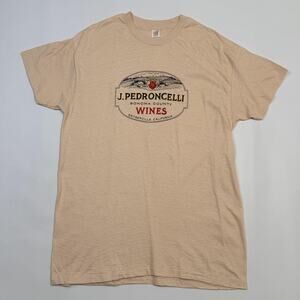 Vintage J Pedroncelli Wines Shirt Mens XL Hanes Sonoma Made USA Graphic Tee